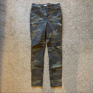 High Rise Camo Jeans